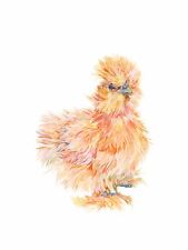 Baby Chick Chicken Bird Original Art Print Aceo 2.5x3.5 Signed