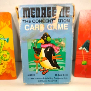 Tarjetas de juego Menagerie Western 1981 completas en caja cartas de daño sin jugar - Imagen 1 de 11