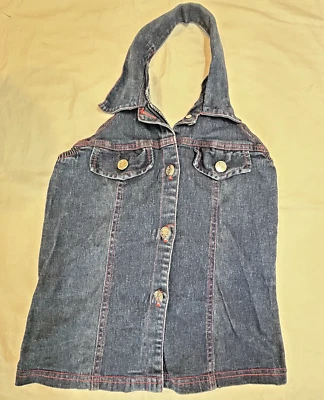 De Colección Jean Sin Mangas Denim Halter AZUL OSCURO Top Talla Pequeña Juvenil/adolescente Talla 14 Foto 1 de 4