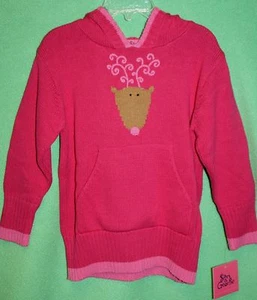 Sam George Sweater Pink Reindeer Deer Cotton Knit Girl Winter Christmas Holiday - Picture 1 of 2