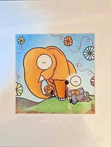 New Adorable Matted Giclee Print "Quiet Connection" by Ed King 2006 11" x 14" - Picture 1 of 4