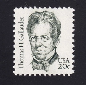 1861 Great Americans 20c Thomas Gallaudet, Unused NH - Picture 1 of 1