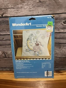 Wonder Art~ Kit Crib Quilt Top Nursery #1684 ~Bear On The Moon~ Size 27 x 36" - Picture 1 of 2