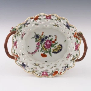 First Period Worcester Porcelain Basket c1770 - Picture 1 of 9