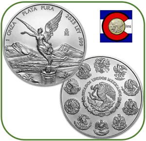 2023 Mexico BU Silver 1 oz Libertad Mexican Coin in direct fit capsule - Picture 1 of 3