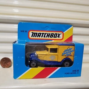 Matchbox MB38 1981 gelb Junior Matchbox Club Modell A Ford Van neu neuwertig verpackt - Bild 1 von 5