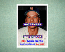 Ken Aspromonte Boston Red Sox 1957 Style Custom Baseball Art Card