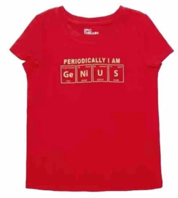 EPIC THREADS девочек периодический стол Genius красный короткий рукав футболка размер 6 новый с Ярлыками - Изображение 1 из 4