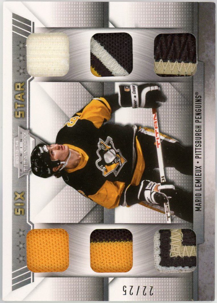 Mario Lemieux 2013-14 Panini Titanium Six Star Game Worn Jersey /25 #6S-ML