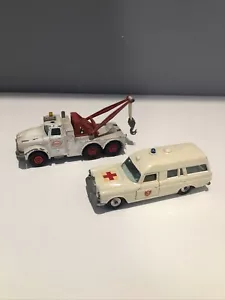 Vintage Lesney Kingsize K-6 Mercedes Benz "BINZ" Ambulance & Esso K-2 Scammell - Picture 1 of 8