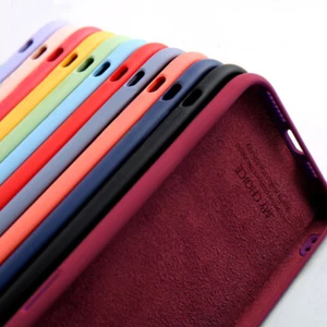 Square For iPhone 15 14 12 13 Pro Max Soft Liquid Silicone Shockproof Case Cover - Zdjęcie 1 z 19