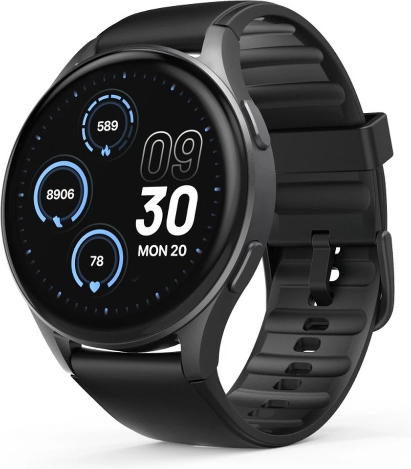 Hama Smartwatch 8900 – Montre Connectée Noire avec Fonction Téléphone, GPS, Écra - Photo 1/4