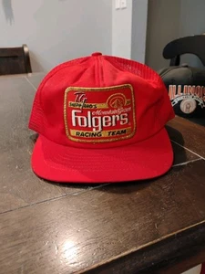 Vintage Folgers Trucker Snapback Mütze Kappe TG Sheppard's Racing Team Swingster USA - Bild 1 von 8