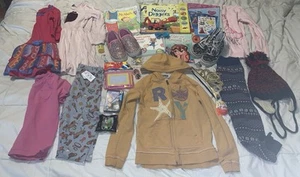 Lot Summer Fall Capsule Of Curated 6/7 Girls Clothing, Toys, Books -Pink, Yellow - Picture 1 of 4