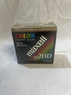 Disquetes Maxell MF2HD Color Alta Densidad 10 Piezas 31/2" Nuevo Sellado (z) Foto 1 de 4