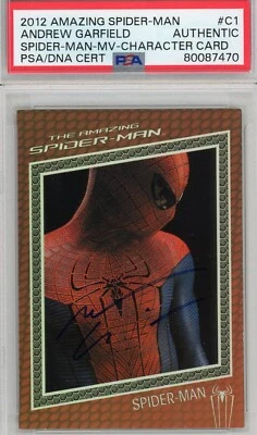 Andrew Garfield 2012 The Amazing Spider-Man Character Card #C1 Autograph PSA/DNA - Image 1 of 2