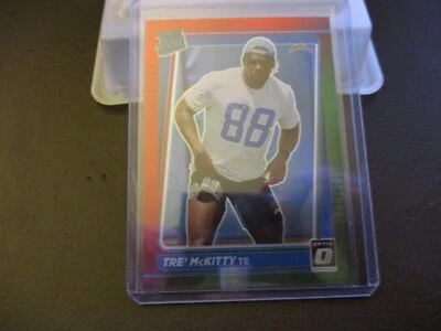 2021 Panini Donruss RR Optic Holo Red Green Preview Tre' McKitty Chargers P-304 - Image 1 of 4