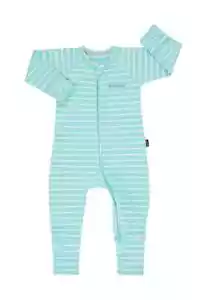 Bonds Baby Long Sleeve Zip Wondersuit Romper sizes 00 2 Colour Mint Stripes - Picture 1 of 2