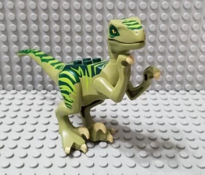 LEGO Dinosaurios Verde Oliva Velociraptor Minifigura con Garras Bronceadas - Imagen 1 de 1