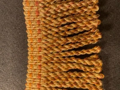 Conso 3" Twist Gold/Red Buillion Fringe – India - by the yard - Image 1 of 4