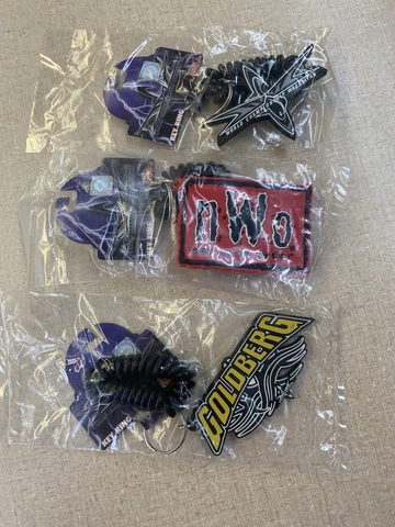 1999 Sealed WCW Keychain Set of 3 (NWO, Goldberg, WCW) New World Order WWE ECW Cover