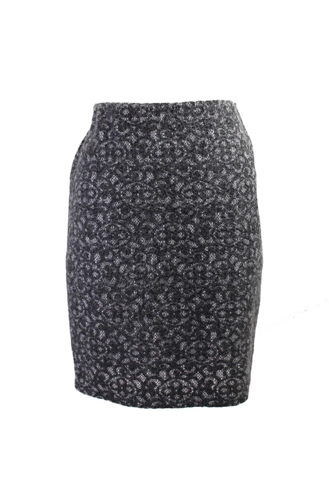 Studio M Charcoal Fuzzy Lace Skirt XS - Image 1 of 3