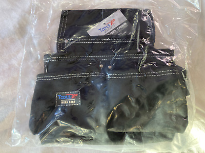 Tool Belt Work Pouch Builders Nail Bag Work Apron Heavy Duty 4 Pocket (Black) • 12.99£