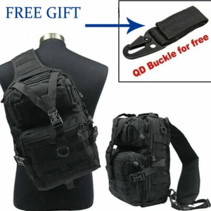 Men Molle Tactical Backpack Rucksack Messenger Sling Shoulder Bag With QD Buckle - Picture 1 of 12
