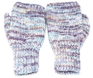 NEW One Of A Kind Hand Knitted Multi Hand Warmer Gloves - Picture 1 of 3