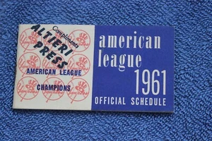 1961 New York Yankees American League booklet baseball schedule (Mantle, Maris) - Picture 1 of 6