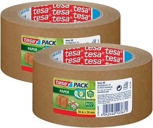 tesapack Paper ecoLogo - Paketband aus Papier 50m:50mm | 2 Rollen - Bild 1 von 1
