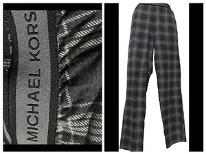 Michael Kors Loungewear Pajama Pants Gray Plaid Woman MEDIUM (Loose Fit) - Picture 1 of 10