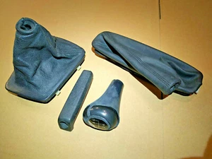 BMW E36 ORIGINAL OEM BLACK LEATHER HANDBRAKE BOOT SHIFTER GAITER GEAR KNOB - Picture 1 of 12