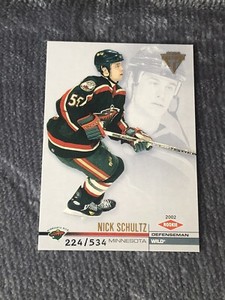 2001-02 Pacific Private Stock Titanium Retail /534 Nick Schultz #165 Rookie RC