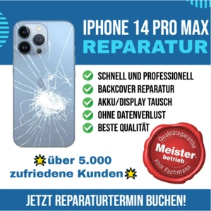 iPhone 14 Pro Max Backcover Reparatur LASERTECHNIK Rückseite Glas Akkudeckel - Bild 1 von 11