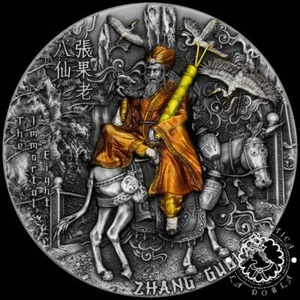 2022 - Estuche 5 DOLLARS HR - The Inmortal Eights - Zhang Guolao - NIUE - Foto 1 di 3