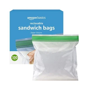 Amazon Basics Sacchetti Portaoggetti per Panini, Numero 300 (Precedentemente Solimo) - Foto 1 di 1