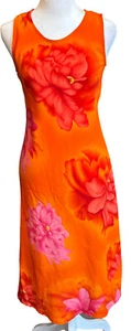 My Michelle Dress Girls Sz 14 Orange Floral Long - Picture 1 of 4