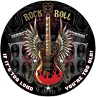 Rock and Roll round Retro Vintage Bar Metal Tin Sign Poster Style Wall Art Pub B