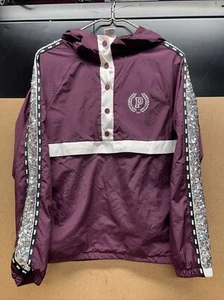 Victoria’s Secret ROSA Pullover Paillettes Bling Borgogna Giacca Sportiva Taglia XSmall - Foto 1 di 12