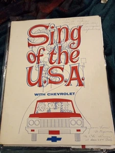 1964 CHEVROLET CORVETTE IMPALA CHEVY II CORVAIR SING OF THE USA SONG BROCHURE - Bild 1 von 3