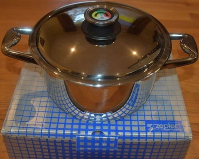 Zepter Stainless Steel 11" Pot, Steam Basket, Lid Cover w/ Thermo Control, Timer - Image 1 of 4