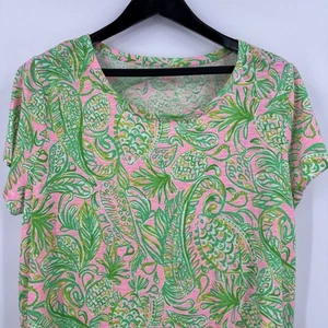 Lilly Pulitzer Etta Scoop Neck Mandevilla Baby Find And Flippers XXL - Picture 1 of 10