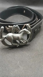 Horse Theme Belt and Belt Buckle Womens 34-36 - Picture 1 of 3