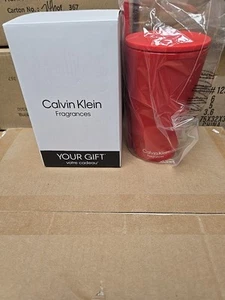 Brandneu Calvin Klein Rot Travel Mug Tasse Becher mit Deckel & Strohhalm Werbeartikel - Bild 1 von 4