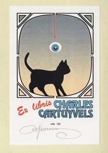 31)Nr.002,EXLIBRIS, Ex Libris,Bookplate, Braspennincx, Katze / cat, - Imagen 1 de 1