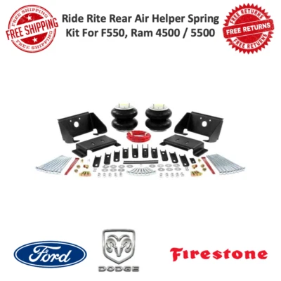 Firestone Ride Rite Rear Air Helper Spring Kit For F550, Ram 4500 / 5500 #2404 - Image 1 of 4