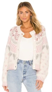 LoveShackAusgefallener Pullover Beige Jamie Re Edition Alpaka Wolle Herz Cardigan Kuschelig XS - Bild 1 von 13