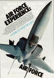 Anuncio impreso vintage 1980 Estados Unidos USAF Air Force Experience Great Way F-15 Jet - Imagen 1 de 2