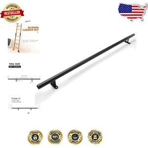 Kit binario e rullo per scala libreria a rulli - soluzione scorrevole liscia 39'' - Foto 1 di 8
